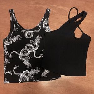 Two Black Tops - Zara & H&M